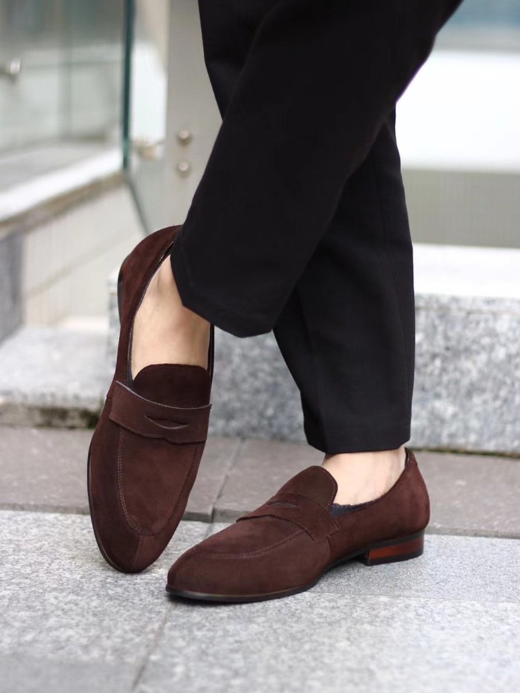 Penny Loafers – Classic Brown Suede - Image 3