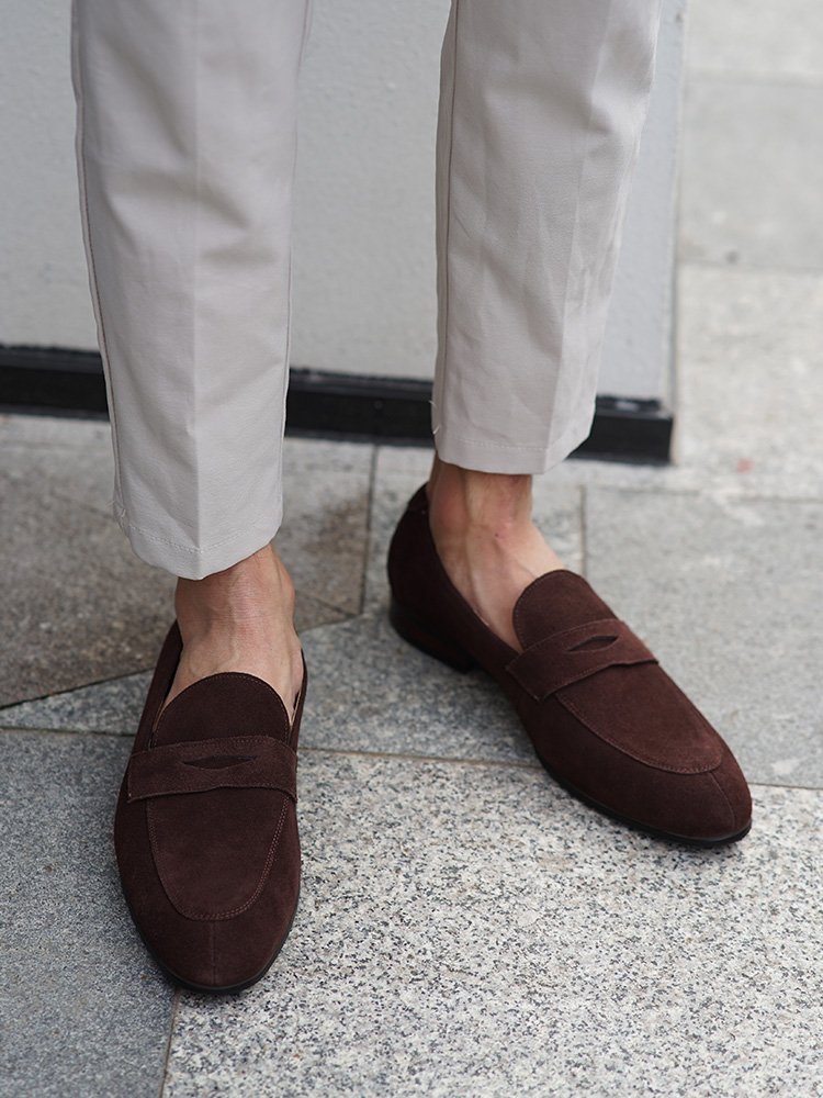 Penny Loafers – Classic Brown Suede - Image 4