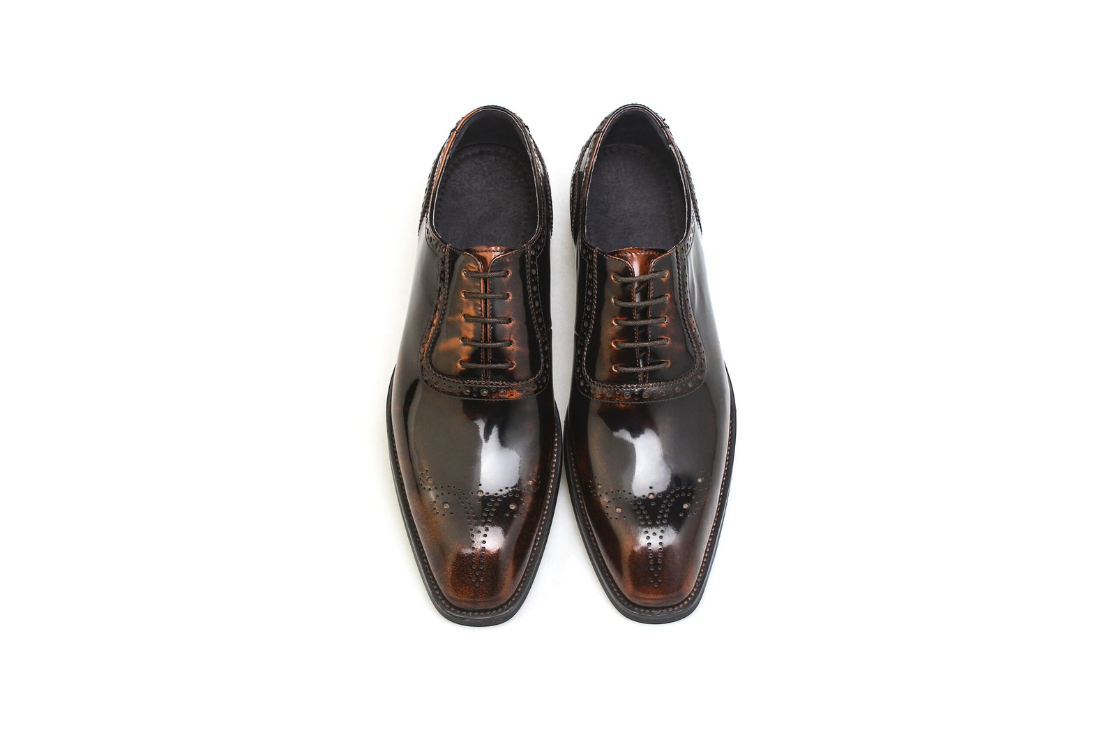 Wholecut Oxford Shoes – Dark Brown Medallion Toe - Image 5