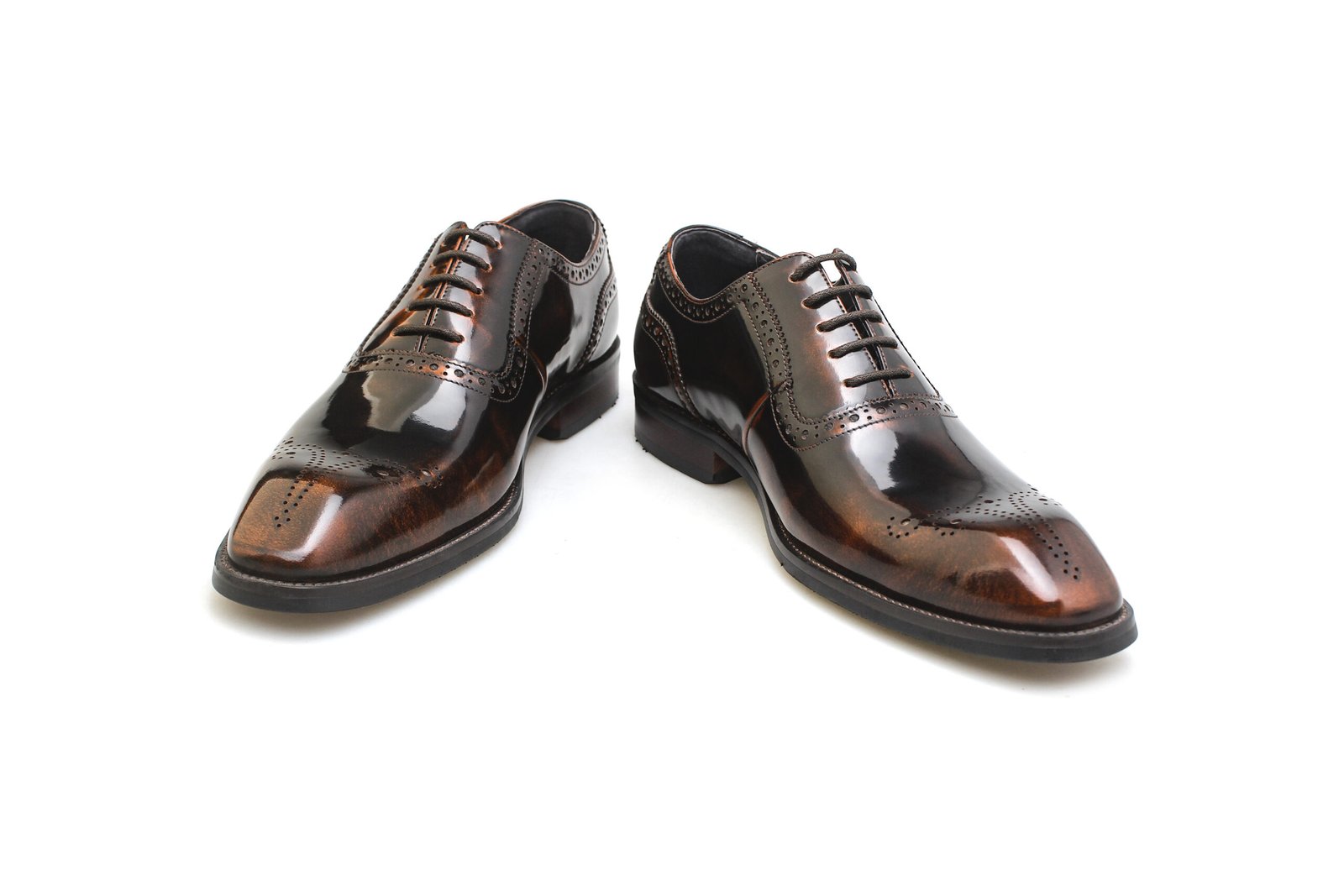 Wholecut Oxford Shoes – Dark Brown Medallion Toe - Image 3