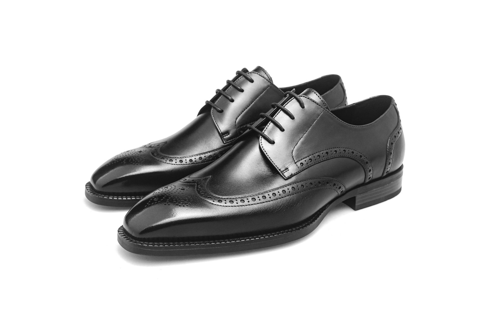 Single Monk Strap Shoes – Black Polished Leather