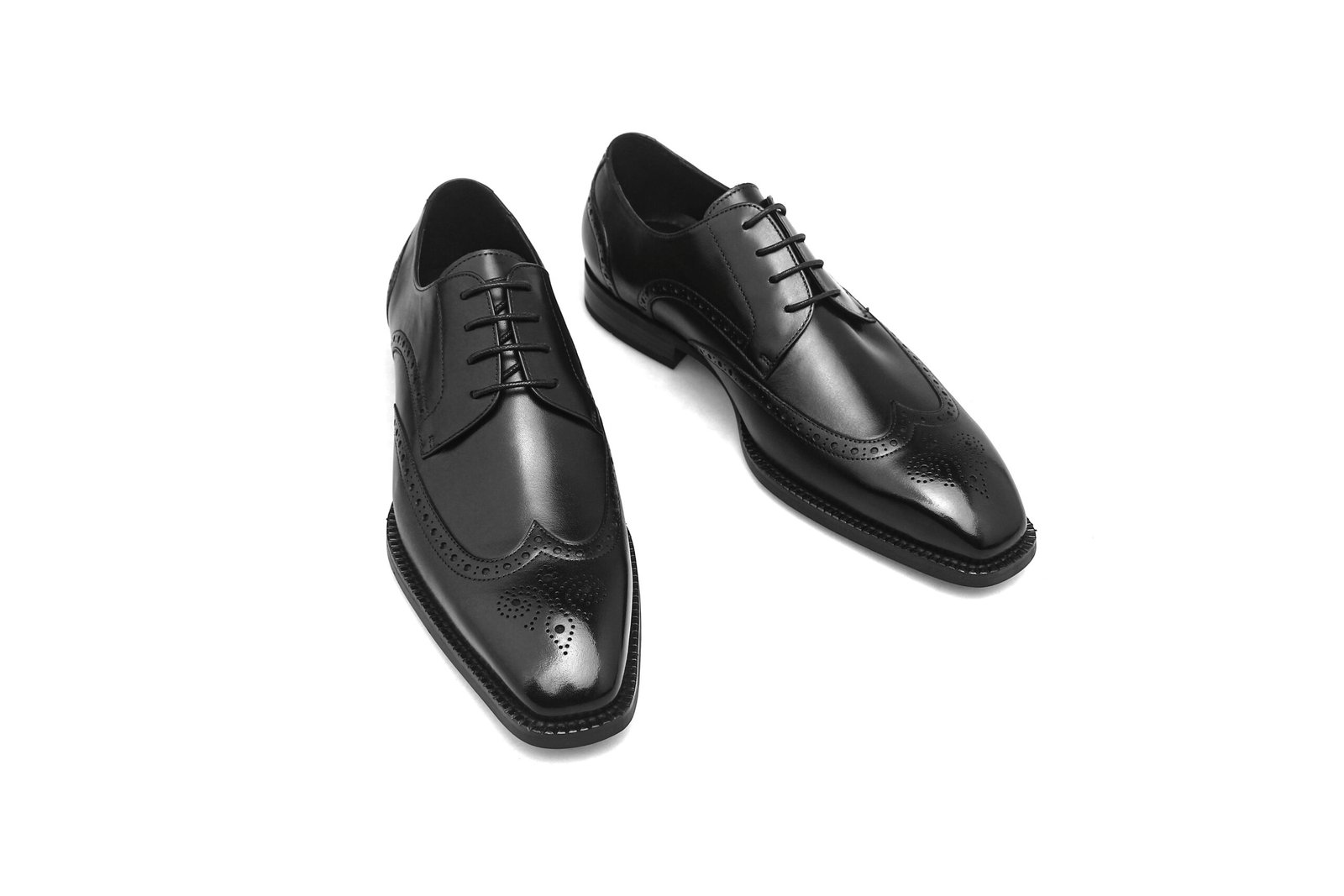 Single Monk Strap Shoes – Black Polished Leather - Image 3