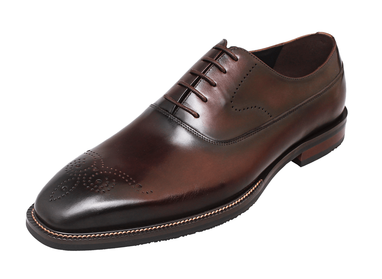 Oxford Brogue Shoes – Smooth Black Leather - Image 3