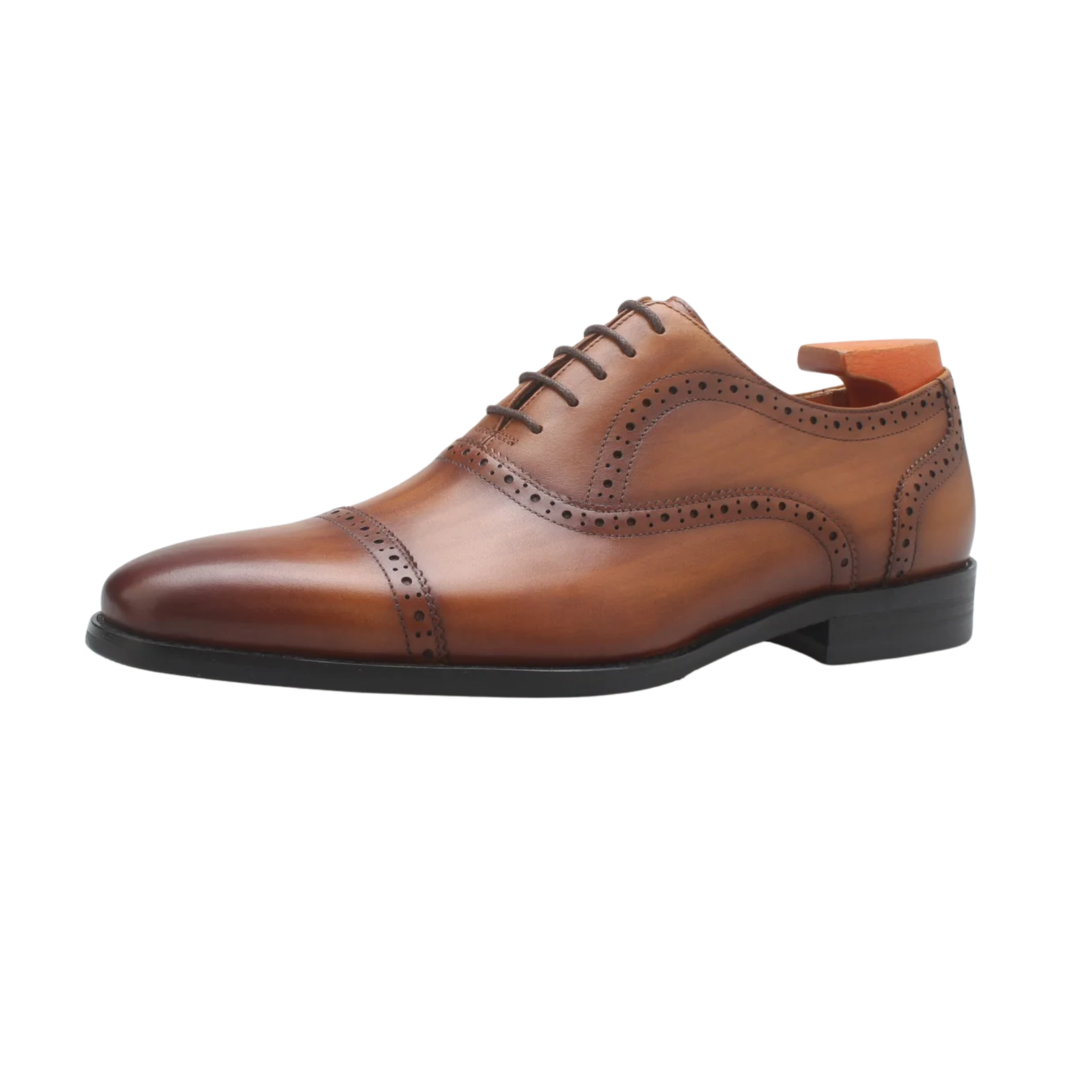 Formal Brogue Shoes – Black Patent Leather