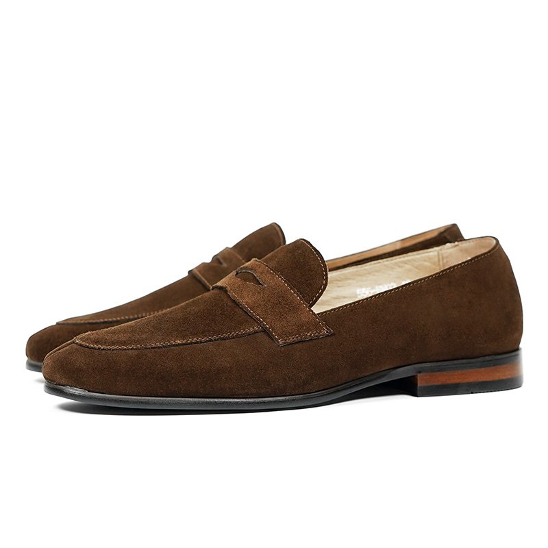 Penny Loafers – Classic Brown Suede