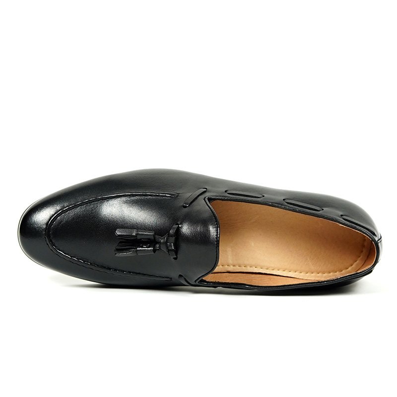 Tassel Loafers – Smooth Black Leather – Style 6712-01 - Image 10
