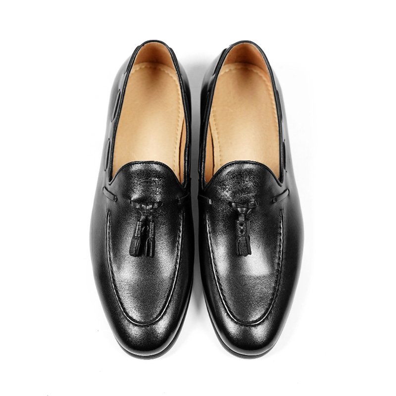 Tassel Loafers – Smooth Black Leather – Style 6712-01 - Image 9
